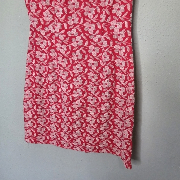 Old Navy Pink Floral Lace Overlay Midi‎ Sheath Dress Size 4 - Picture 5 of 11